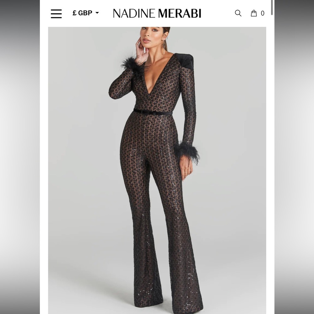 Nadine Merabi Rachel black jumpsuit